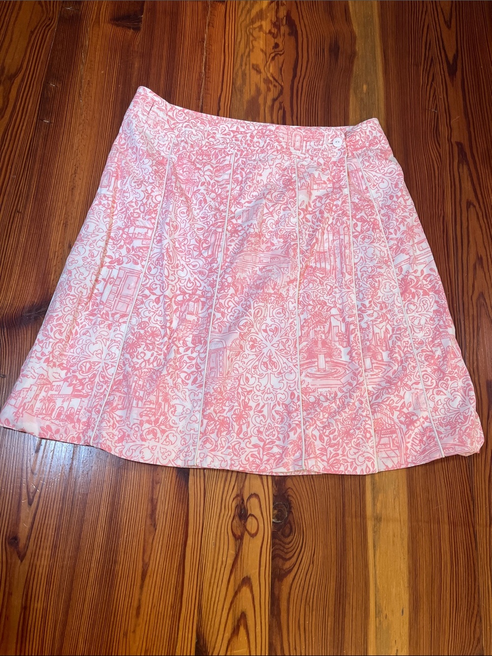 Lilly Pulitzer Jubilee Toile Wrap Skirt, Size 8